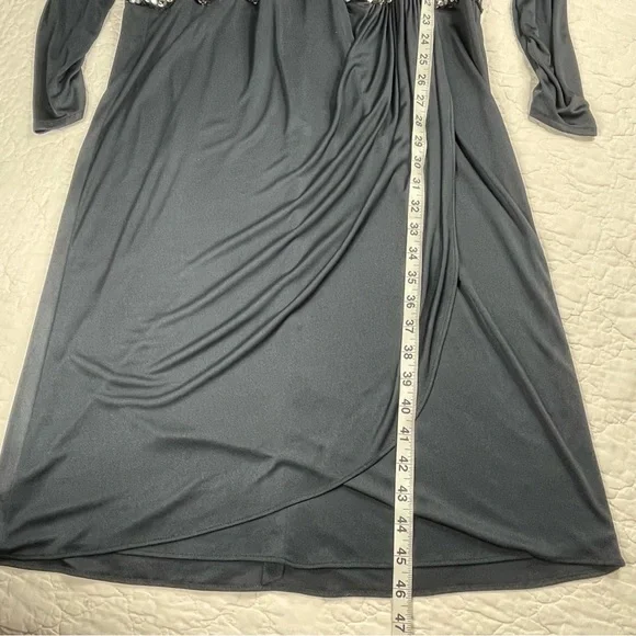 🔥Vintage 70s/80s Saks Fifth Avenue Tadashi Draped Wrap Sequins Party Dress